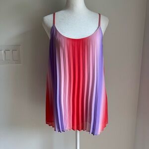 Skies Are Blue Colorful Pleated Camisole Women’s Size Medium NEW